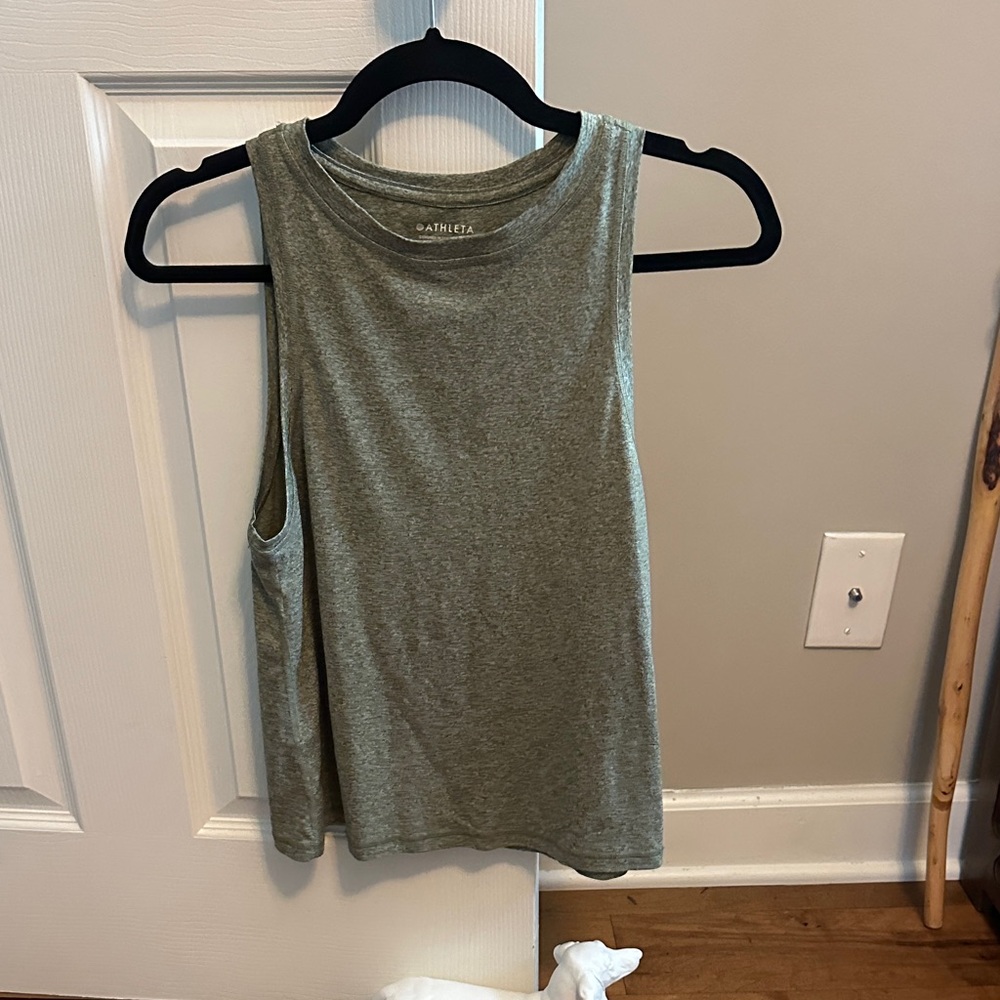 Athleta Sage Green Muscle Tee